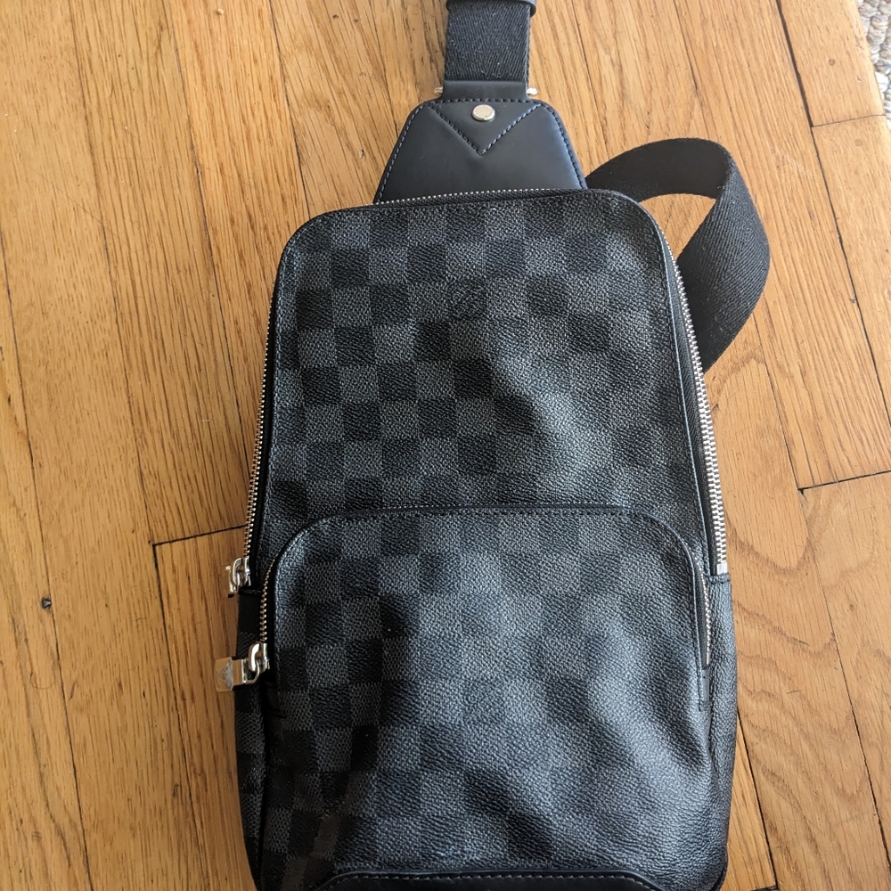 Louis Vuitton Graphite Black Gray Avenue Sling Backpack